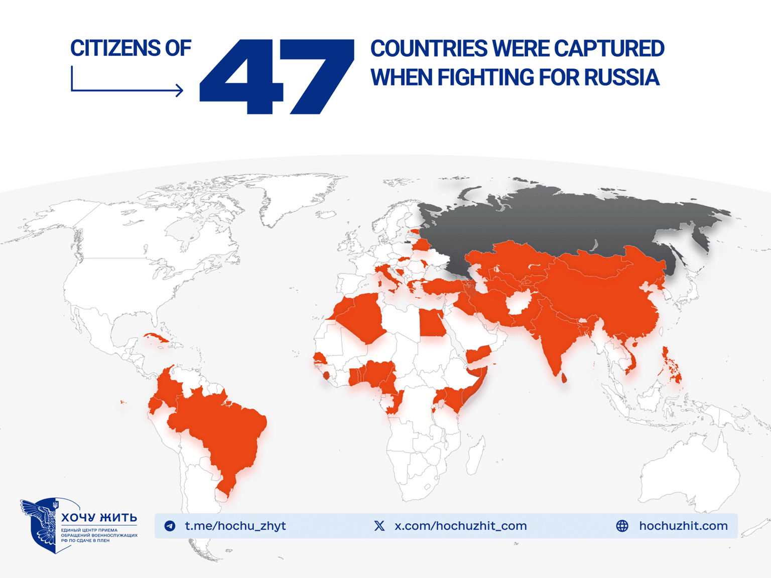 Je Veux Vivre : Des centaines de combattants étrangers de 47 pays capturés combattant pour la Russie - Le Kremlin les abandonne en captivité ukrainienne