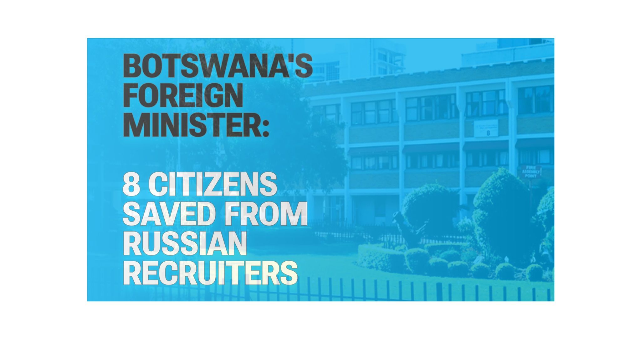 Le Botswana a arrêté huit citoyens dans trois aéroports avant qu'ils ne puissent embarquer pour la guerre de la Russie. Vingt-deux ont déjà été recrutés.