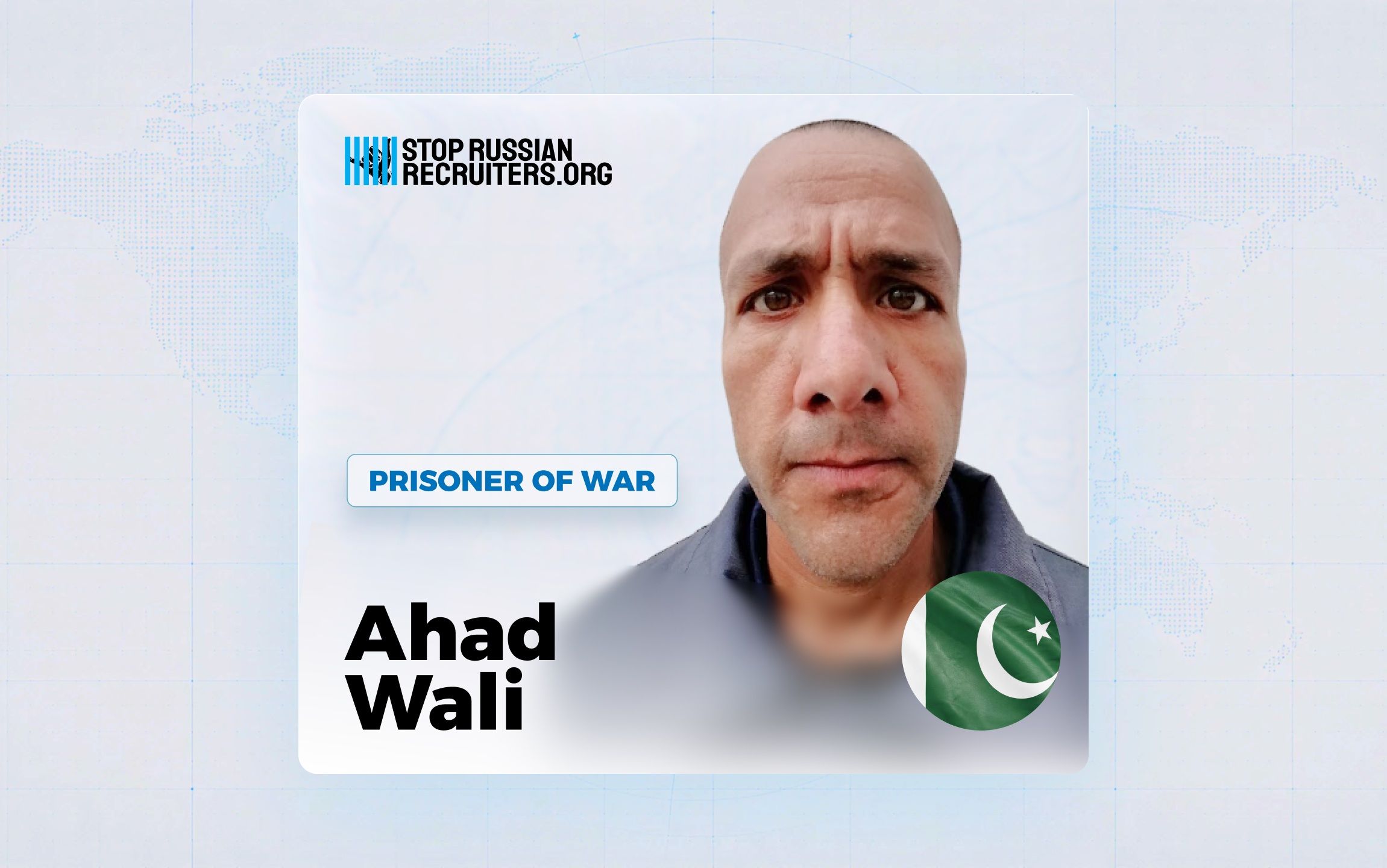 Ahad Wali du Pakistan a rejoint l'armée russe et est devenu prisonnier de guerre en Ukraine