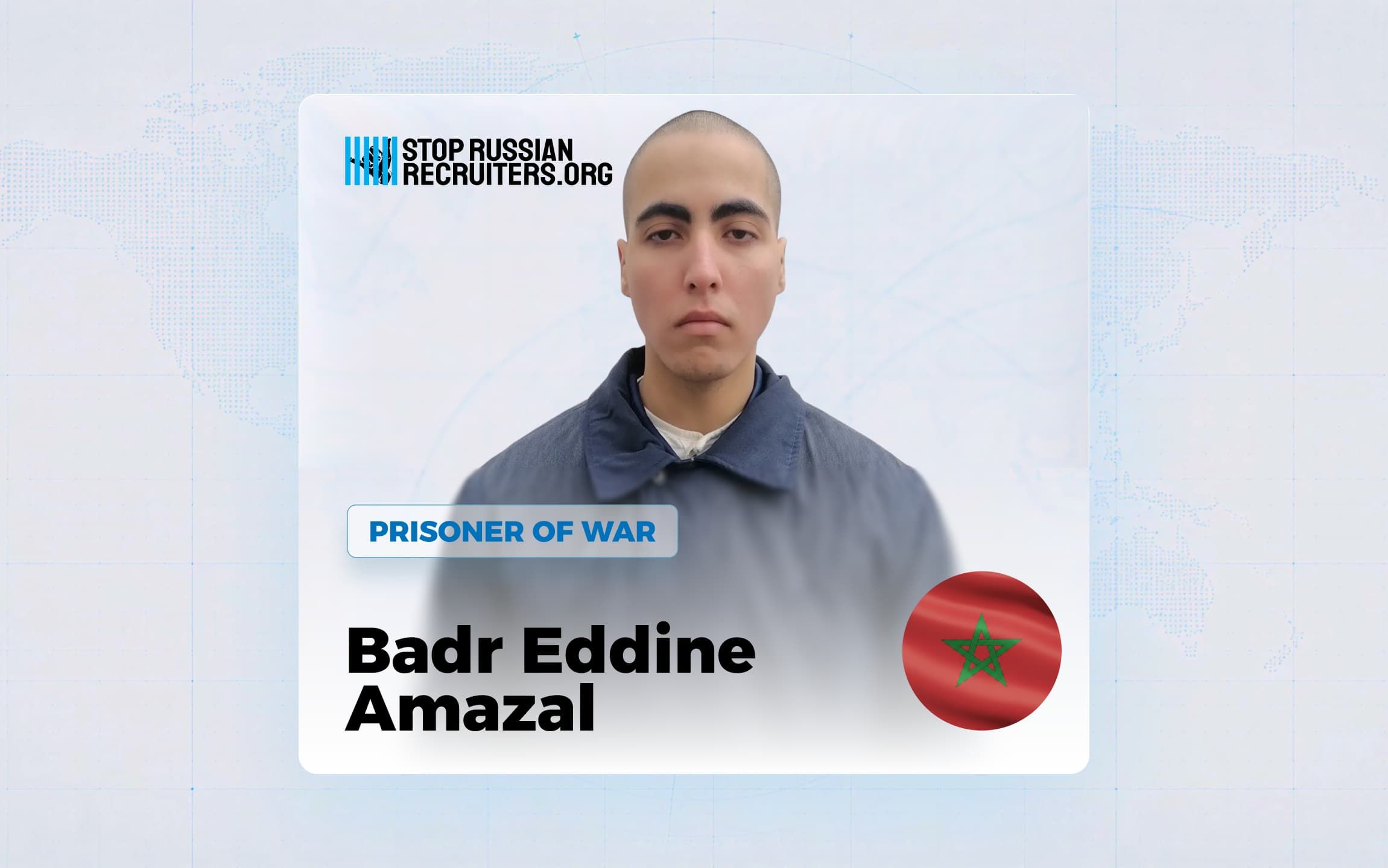 Badr Eddine Amazal du Maroc a rejoint l'armée russe et est devenu prisonnier de guerre en Ukraine
