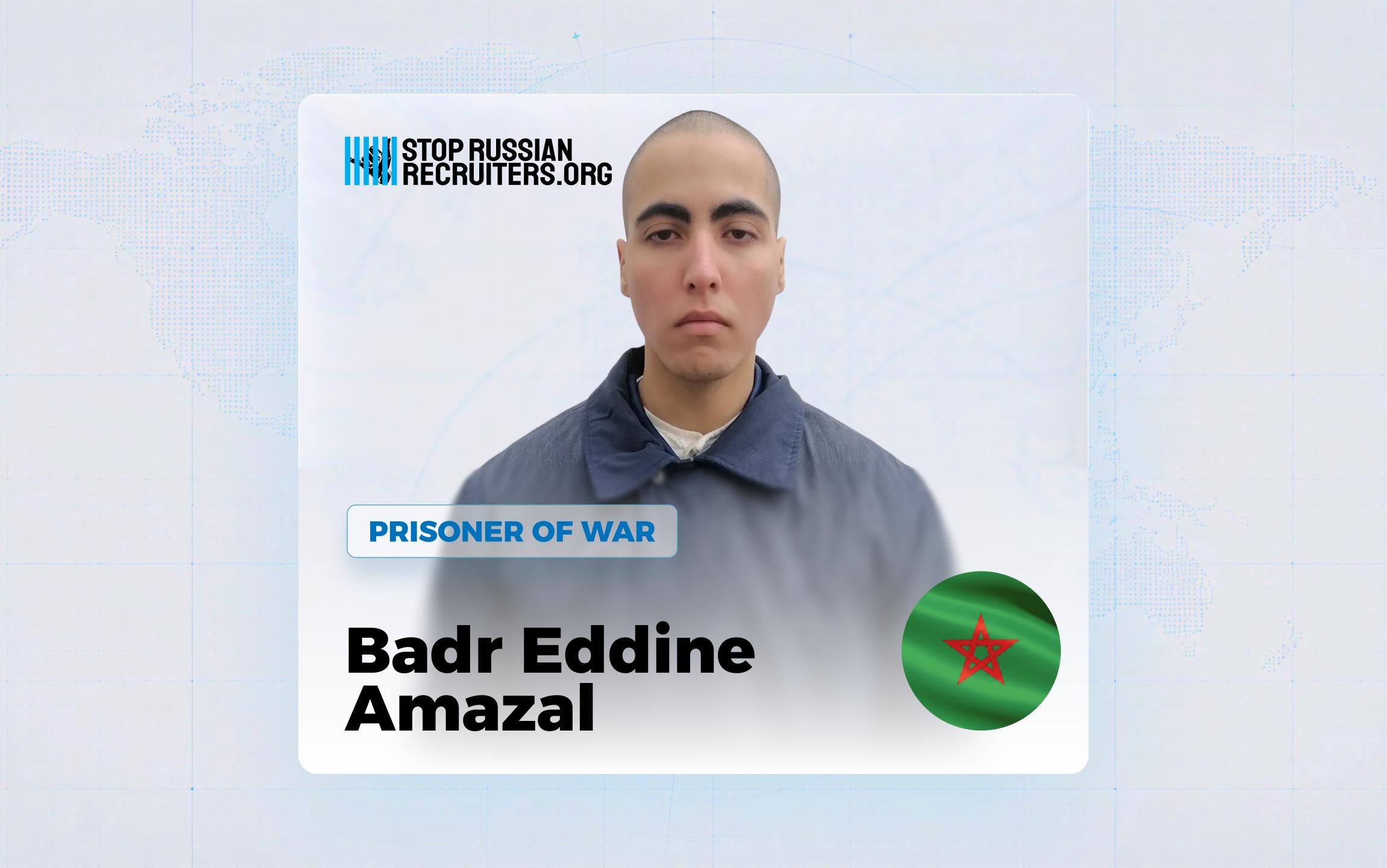 Badr Eddine Amazal du Maroc a rejoint l'armée russe et est devenu prisonnier de guerre en Ukraine