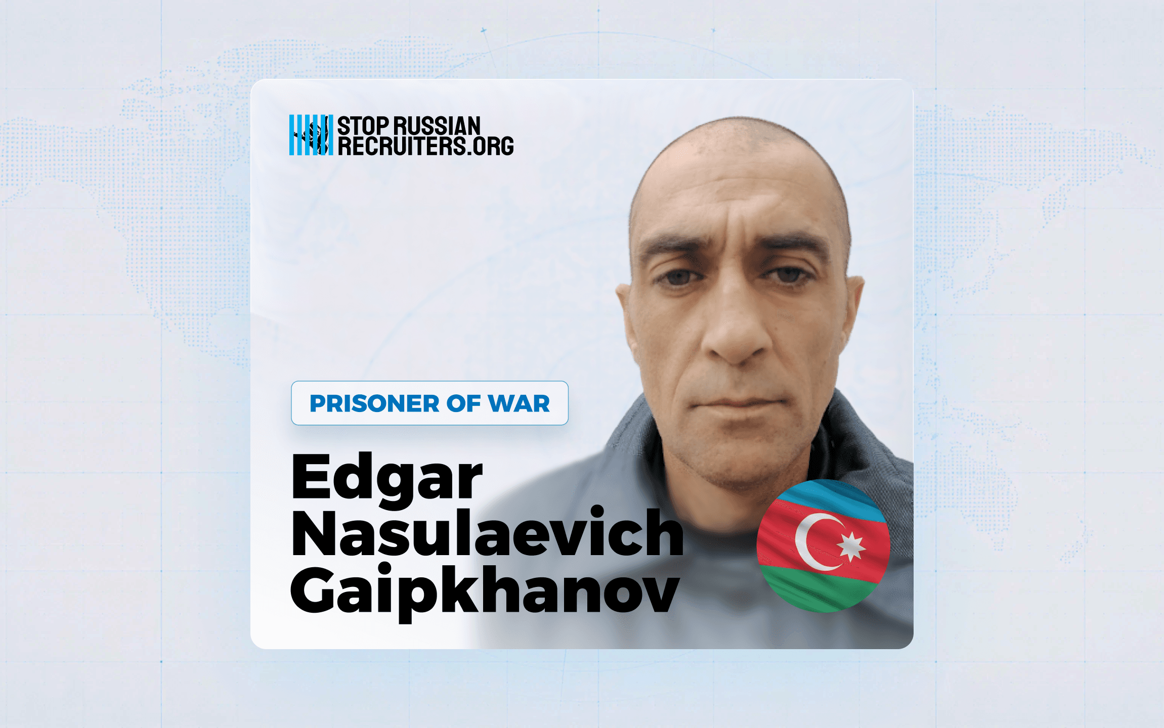 Edgar Nasulaevich Gaipkhanov kutoka Azabajani Alijiunga na Jeshi la Urusi na Akawa Mfungwa wa Vita nchini Ukraini