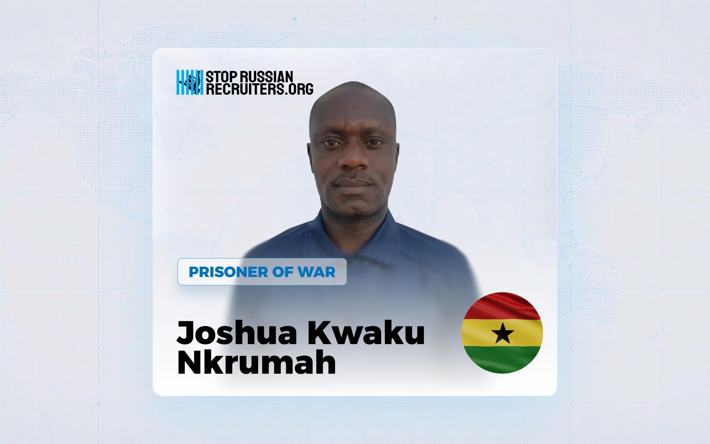 Joshua Kwaku Nkrumah du Ghana a rejoint l'armée russe et est devenu prisonnier de guerre en Ukraine