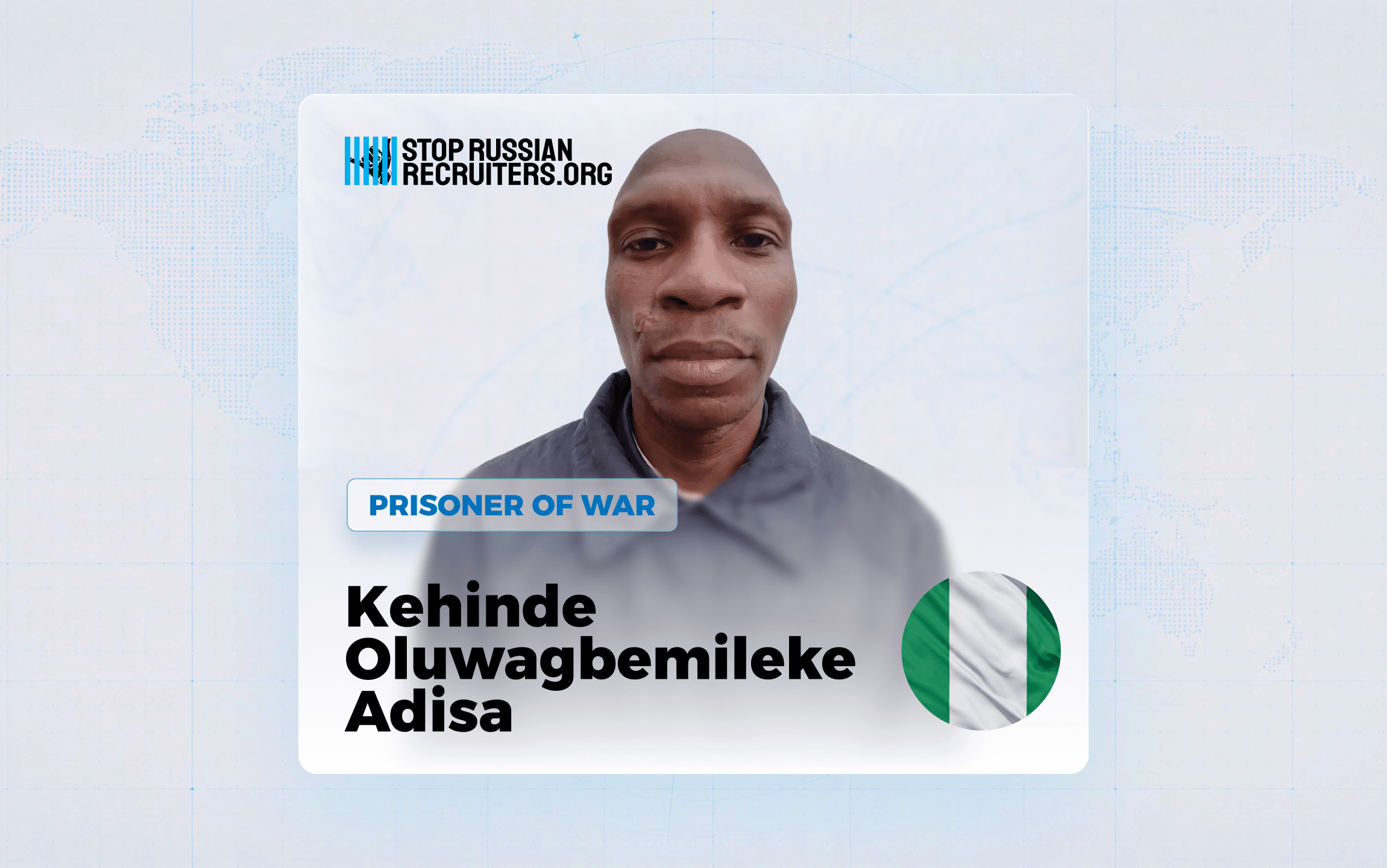 Kehinde Oluwagbemileke Adisa from Nigeria Joined the Russian Army and Became a Prisoner of War in Ukraine