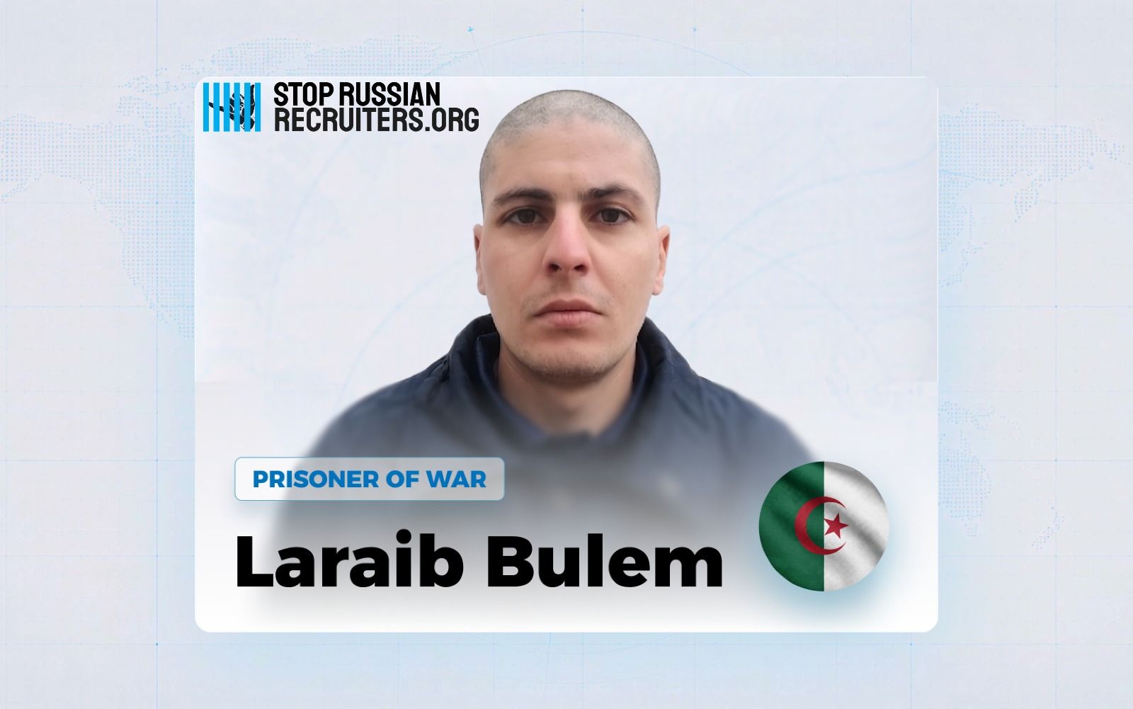 Laraib Bulem d'Algérie a rejoint l'armée russe et est devenu prisonnier de guerre en Ukraine