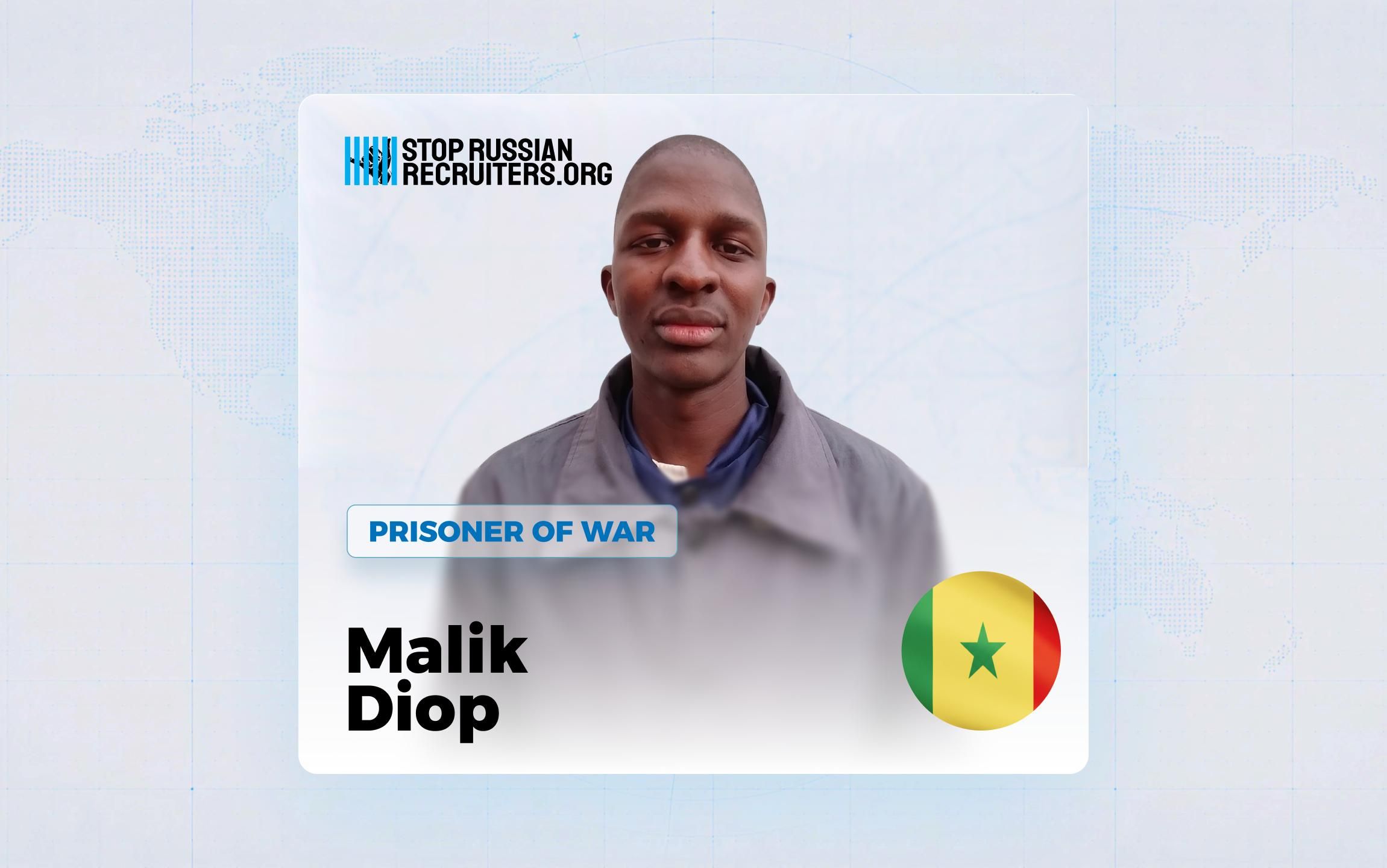 Malik Diop from Senegal Joined the Russian Army and Became a Prisoner of War in Ukraine
