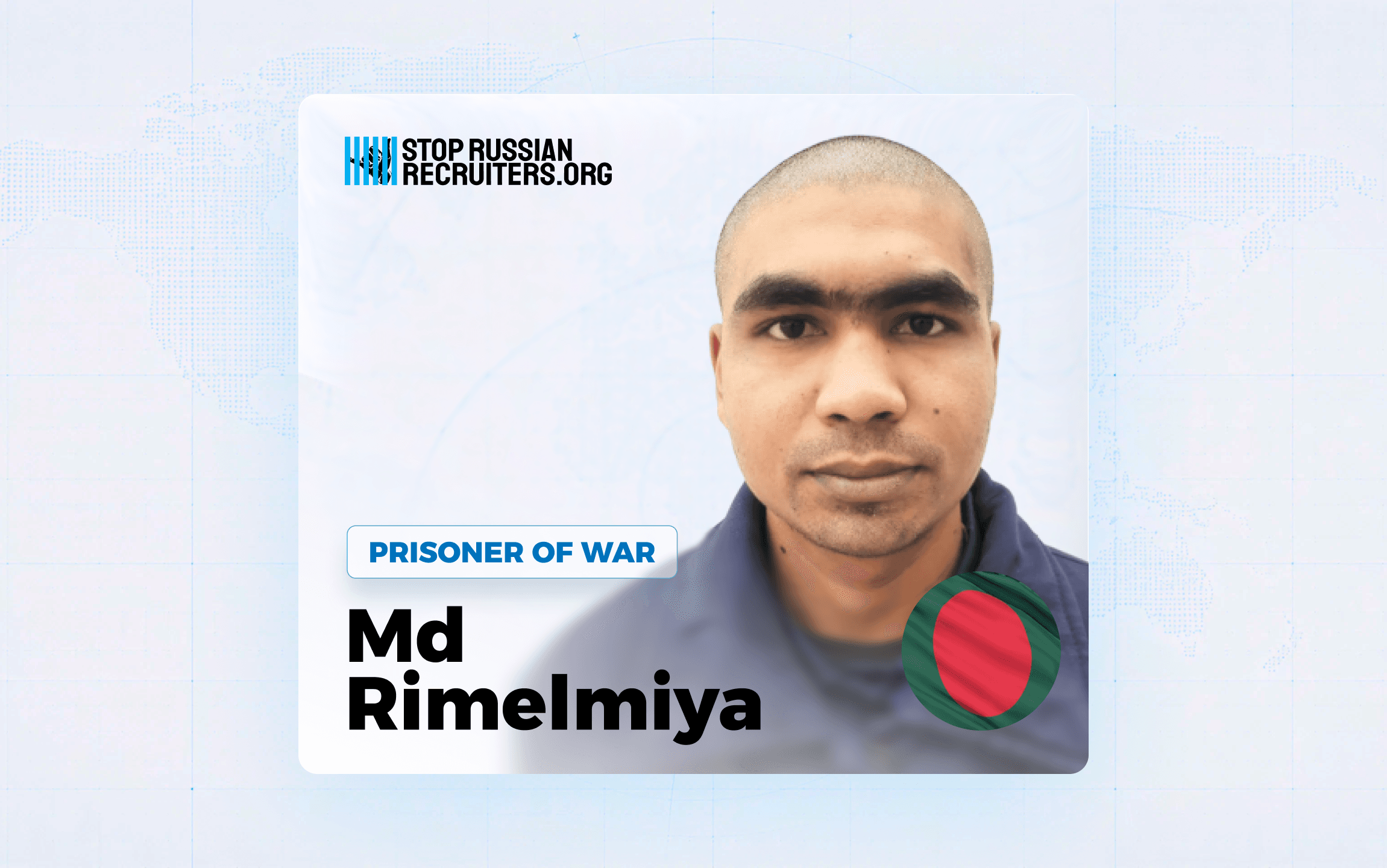 Md Rimelmiya from Bangladesh Joined the Russian Army and Became a Prisoner of War in Ukraine