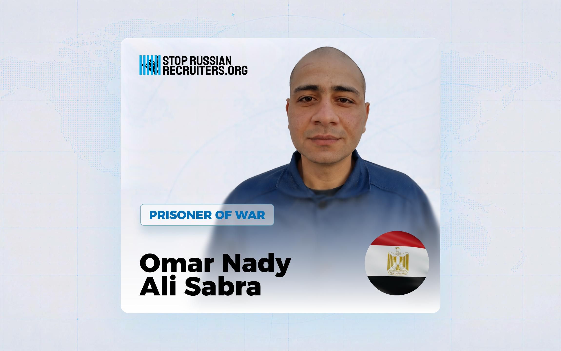 Omar Nady Ali Sabra from Egypt Joined the Russian Army and Became a Prisoner of War in Ukraine