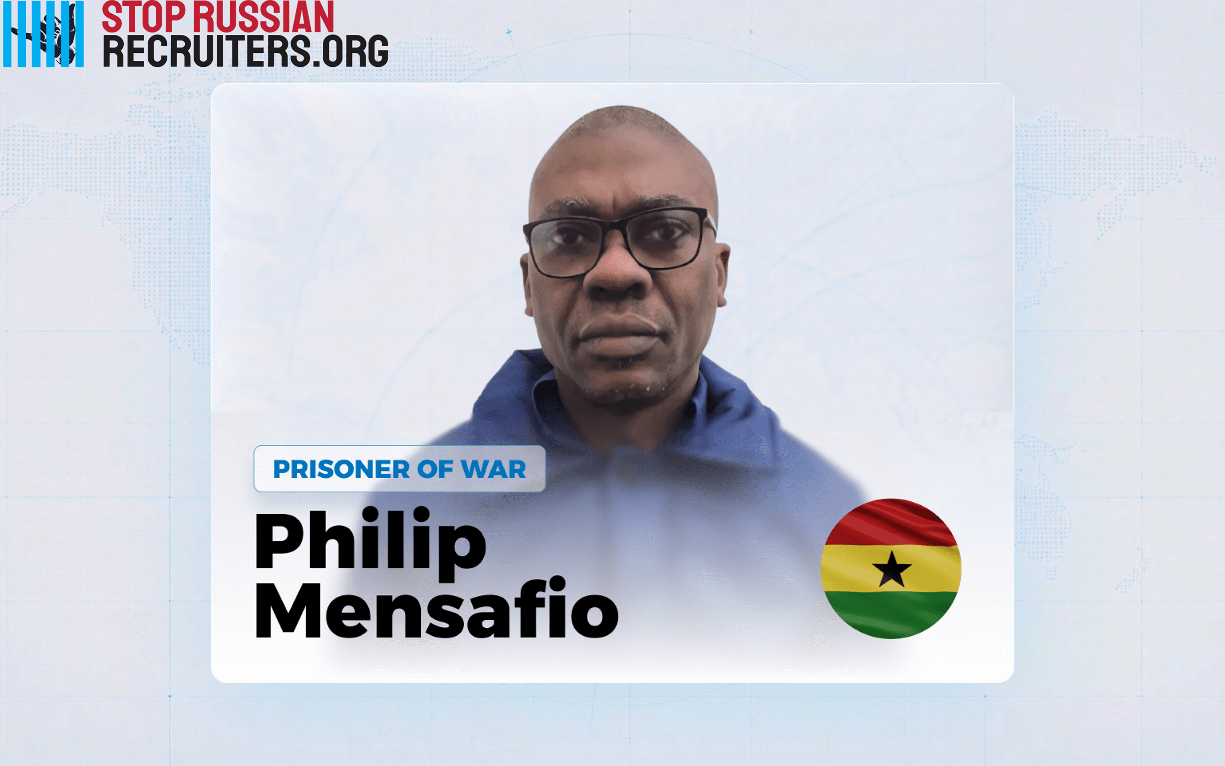 Philip Mensafio du Ghana a rejoint l'armée russe et est devenu prisonnier de guerre en Ukraine