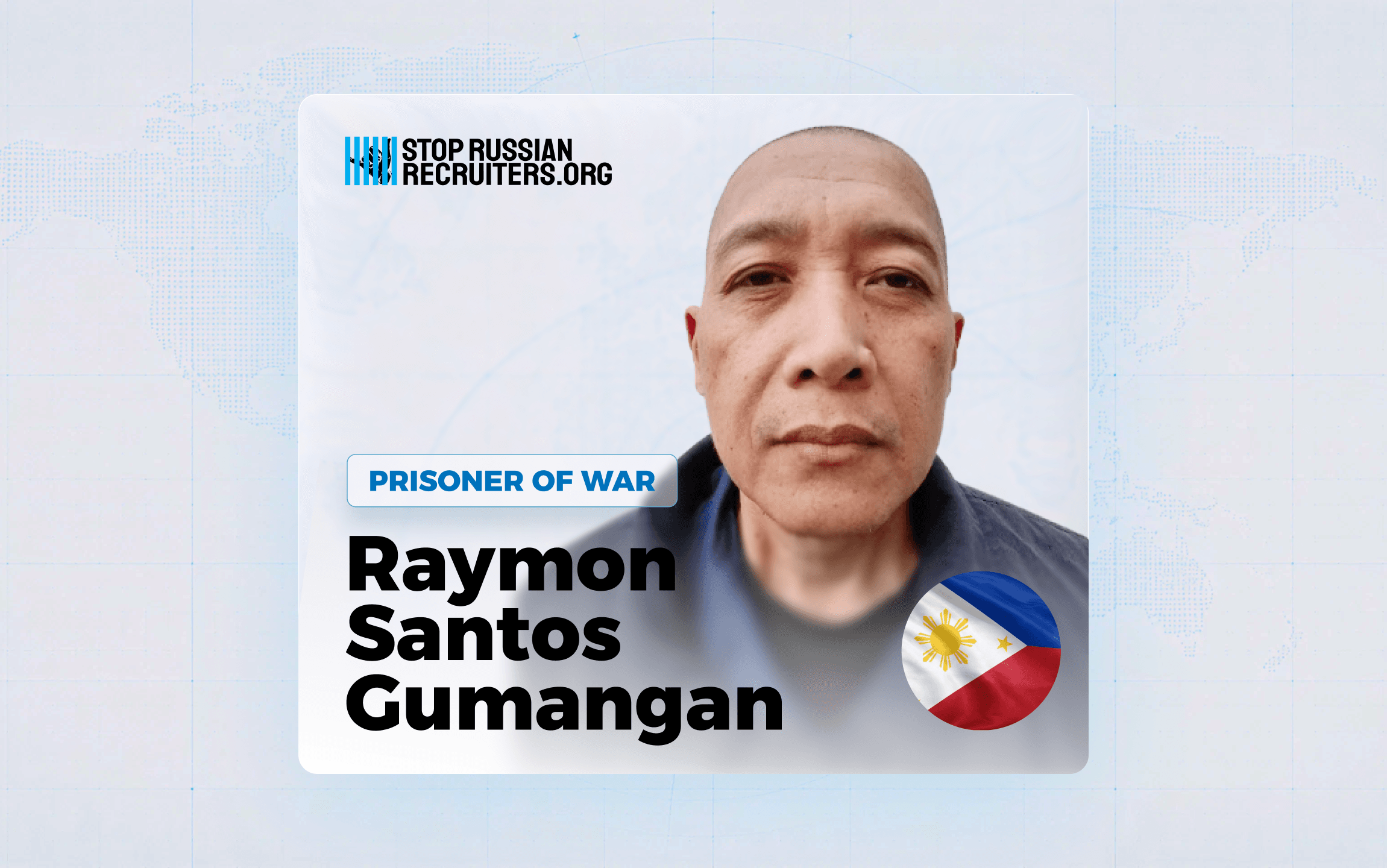 Raymon Santos Gumangan des Philippines a rejoint l'armée russe et est devenu prisonnier de guerre en Ukraine