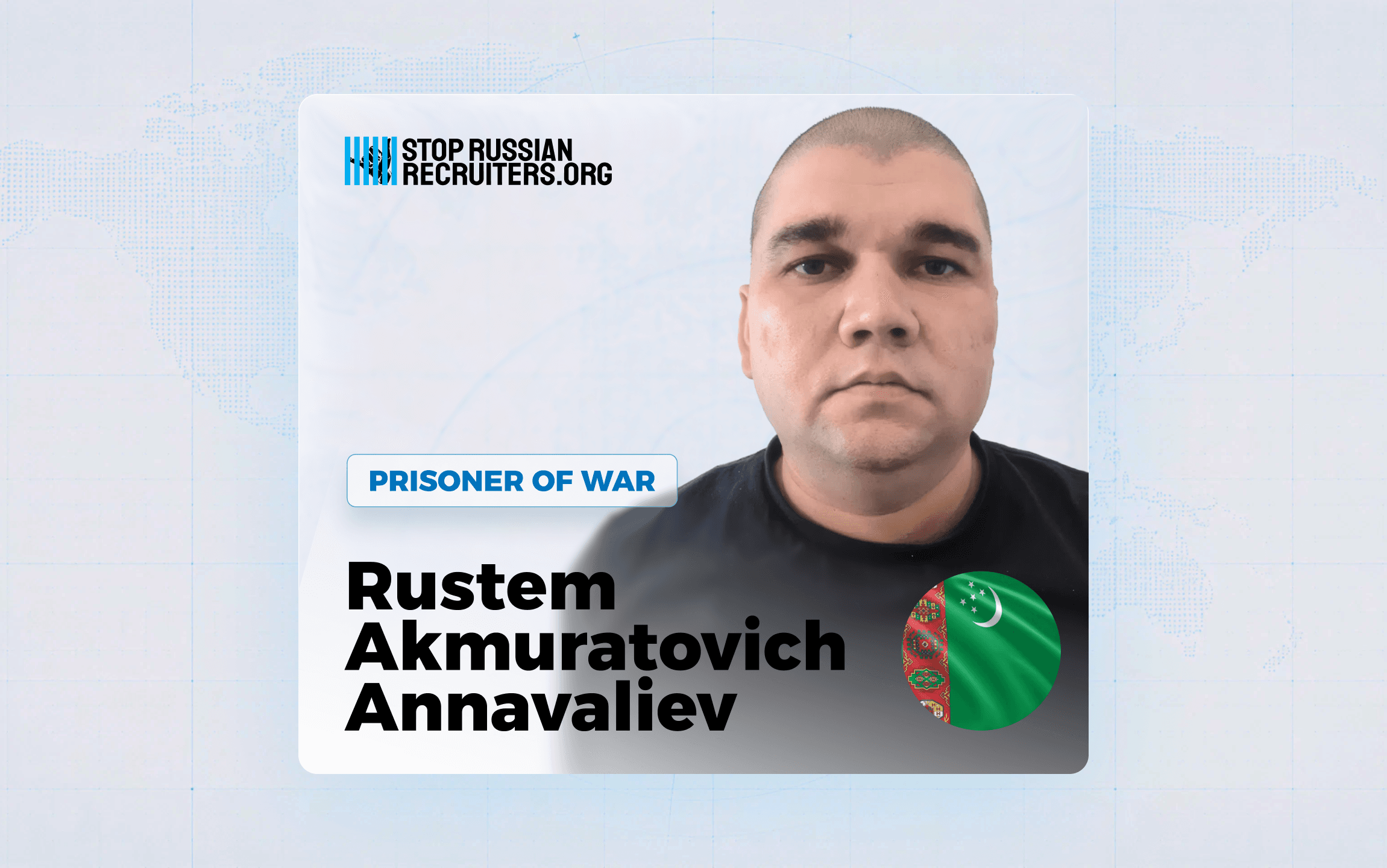 Rustem Akmuratovich Annavaliev from Turkmenistan Joined the Russian Army and Became a Prisoner of War in Ukraine