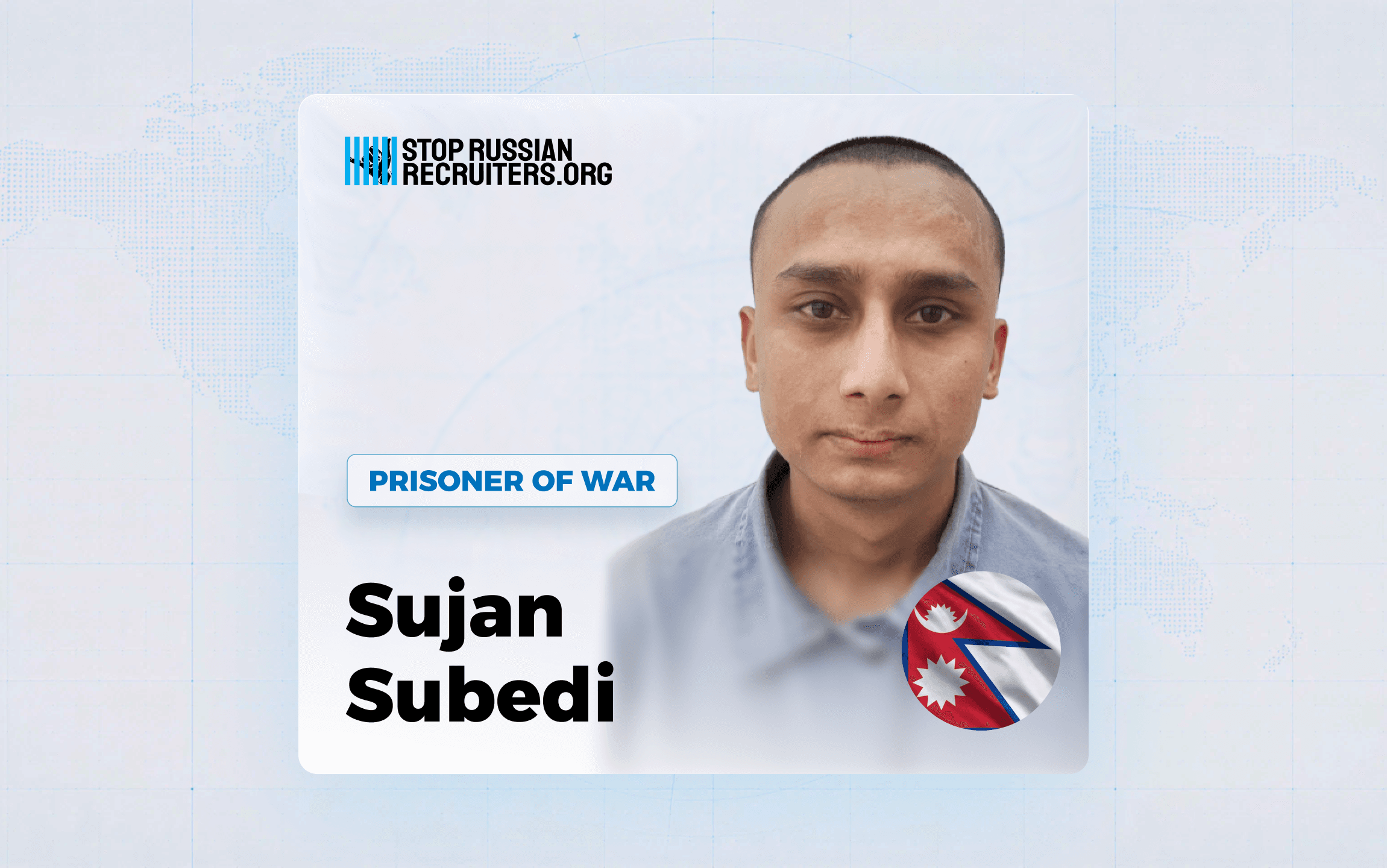 Sujan Subedi du Népal a rejoint l'armée russe et est devenu prisonnier de guerre en Ukraine