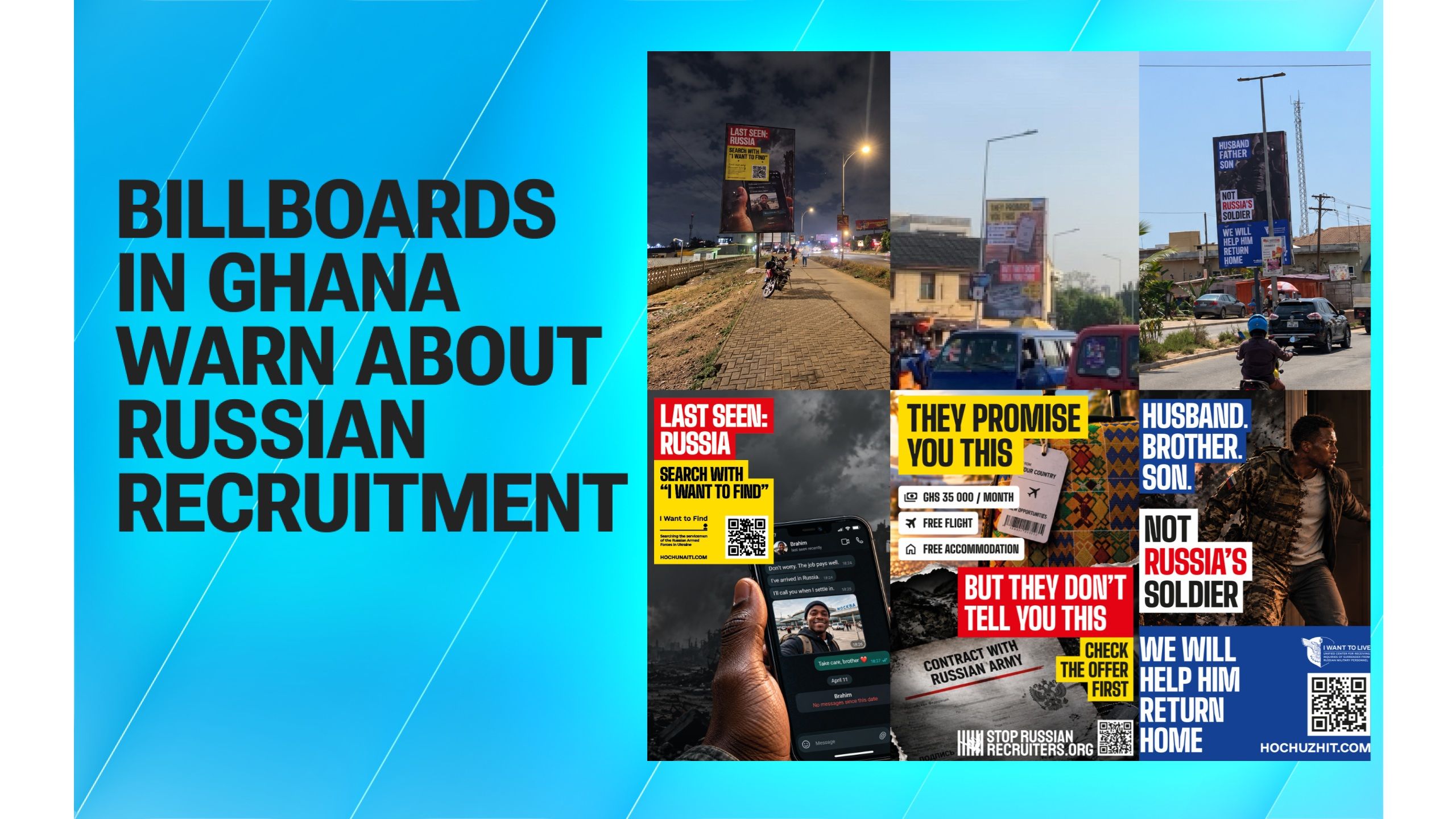 Billboards in Accra Warn About Russian Recruitment