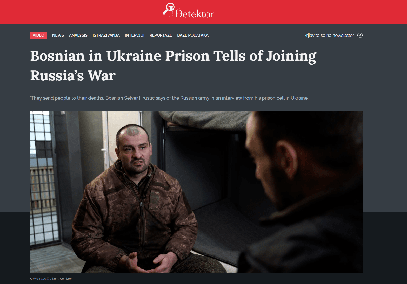 Mercenaire bosniaque capturé en Ukraine décrit l'armée russe comme un « convoyeur de chair » dirigé par des sadiques