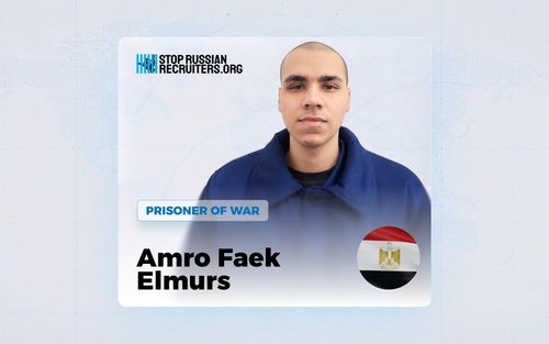 Amro Faek Elmurs from Egypt Joined the Russian Army and Became a Prisoner of War in Ukraine