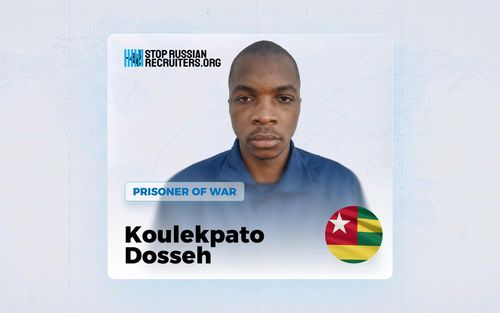 Koulekpato Dosseh from Togo Joined the Russian Army and Became a Prisoner of War in Ukraine