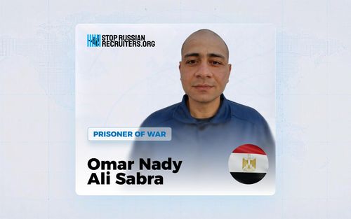 Omar Nady Ali Sabra d'Égypte a rejoint l'armée russe et est devenu prisonnier de guerre en Ukraine