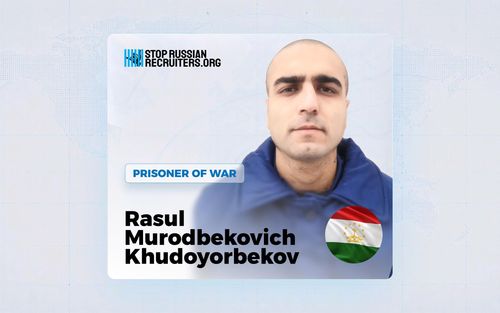 Rasul Murodbekovich Khudoyorbekov de Tayikistán se unió al ejército ruso y se convirtió en prisionero de guerra en Ucrania