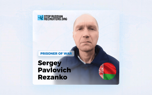 Sergey Pavlovich Rezanko from Belarus Joined the Russian Army and Became a Prisoner of War in Ukraine