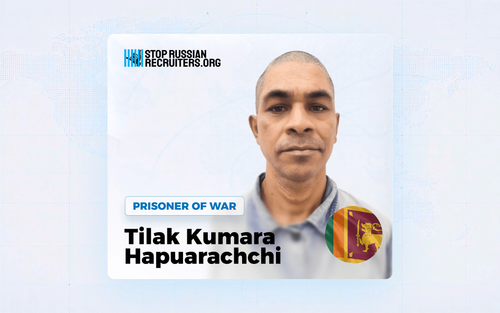 Tilak Kumara Hapuarachchi from Sri Lanka Joined the Russian Army and Became a Prisoner of War in Ukraine