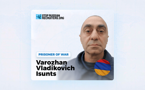 Varozhan Vladikovich Isunts from Armenia Joined the Russian Army and Became a Prisoner of War in Ukraine