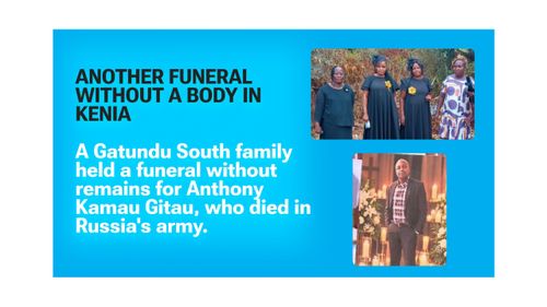 Otra familia keniana celebró un funeral sin cuerpo por un hijo que murió en el ejército ruso
