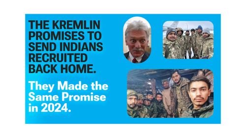 Le Kremlin promet de renvoyer chez elles les recrues indiennes. Il avait fait la même promesse en 2024.