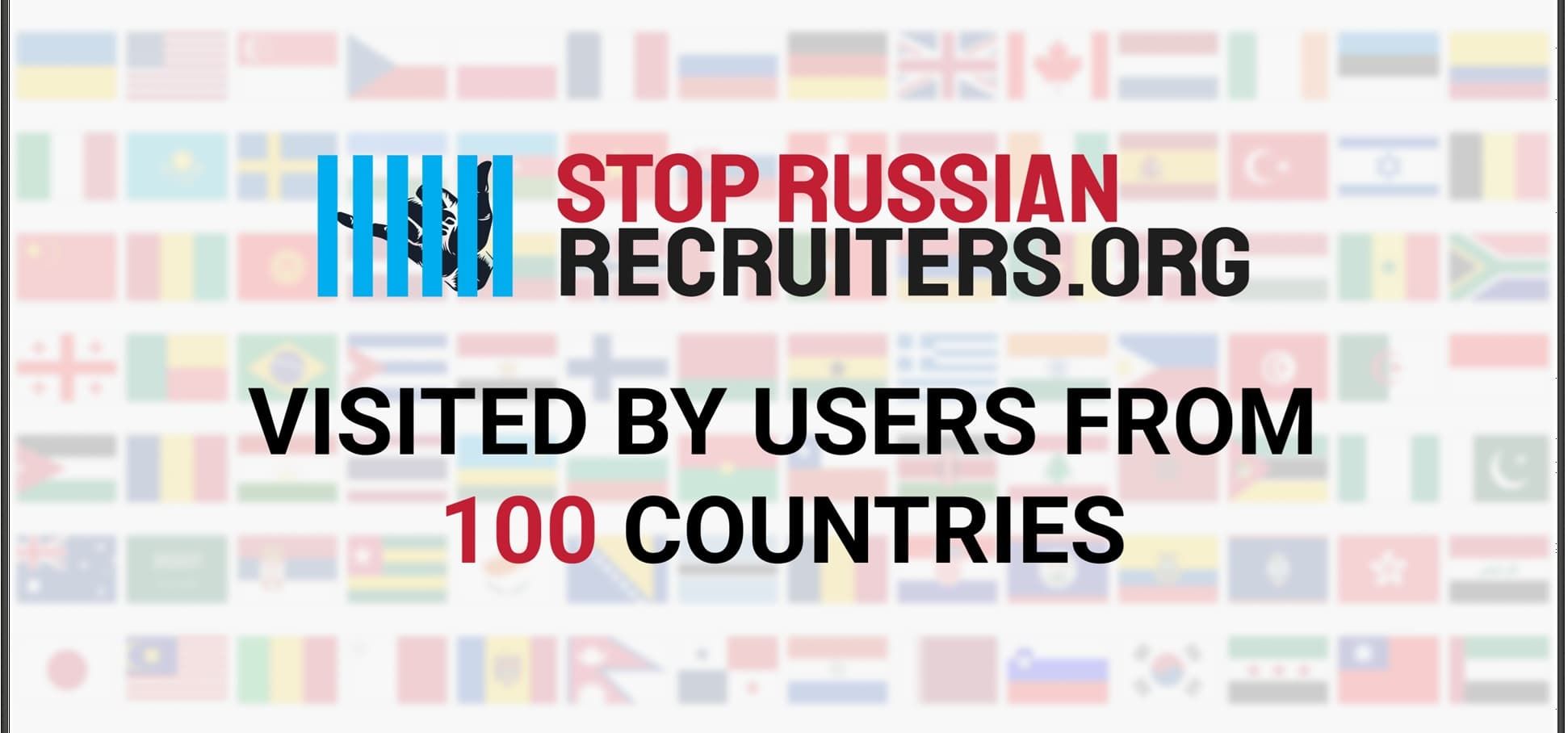 StopRussianRecruiters.org atteint des visiteurs de 100 pays depuis son lancement