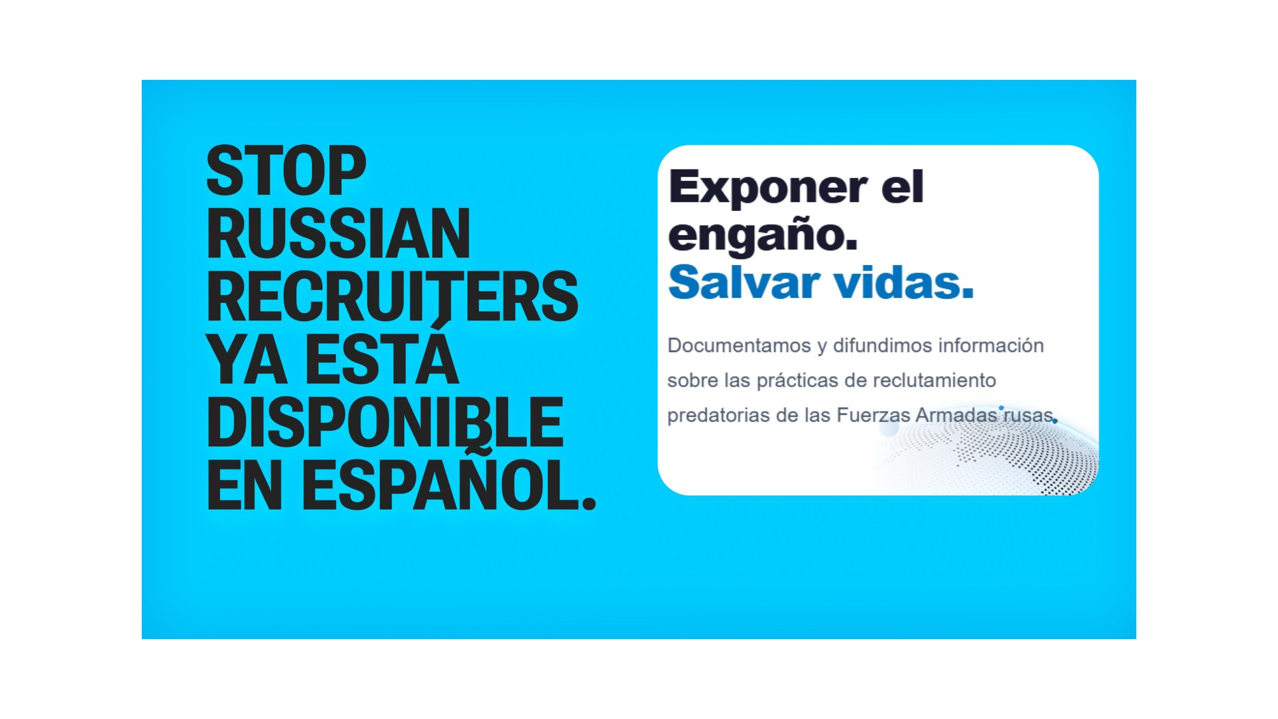 StopRussianRecruiters.org ya está disponible en español