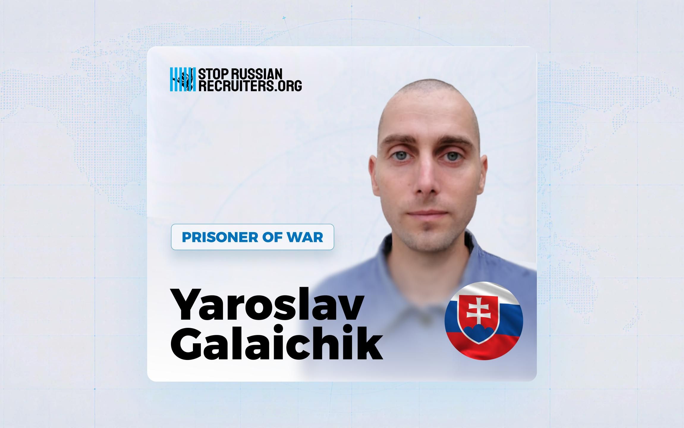 Yaroslav Galaichik de Slovaquie a rejoint l'armée russe et est devenu prisonnier de guerre en Ukraine